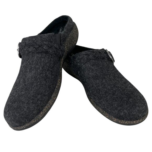 Aetrex Libby Comfort Clog 41 Black Charcoal Wool 10 - Picture 13 of 14